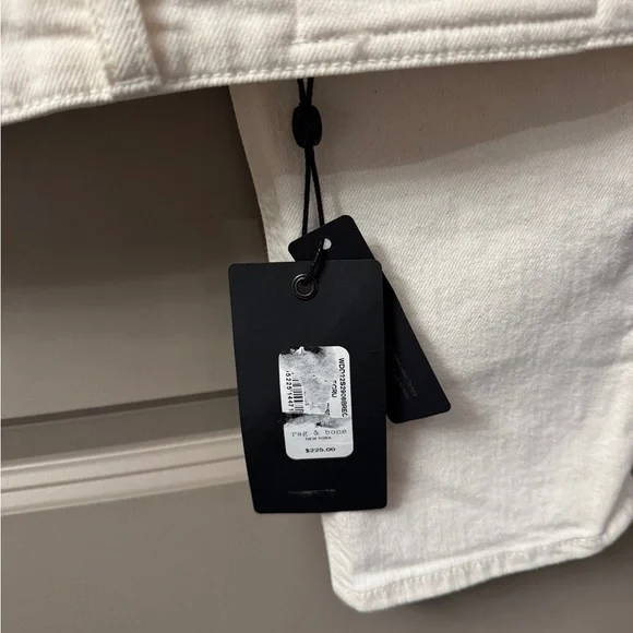 Rag & Bone Nina High Rise Ankle Cigarette Jeans, Ecru - Picture 8 of 14